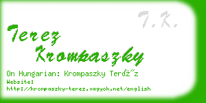 terez krompaszky business card